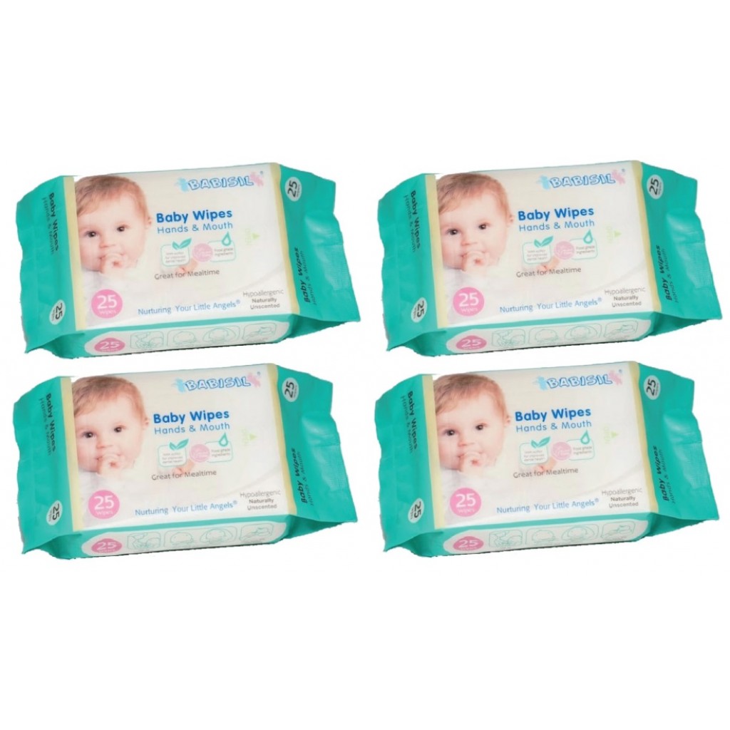 Baby Wipes Hands &amp; Mouth (25pcs x 4packs)